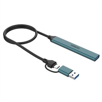 ONTEN UCA9703 USB 3.0+Type-C til 3xType-C+USB-adapter Aluminiumslegering USB-hub