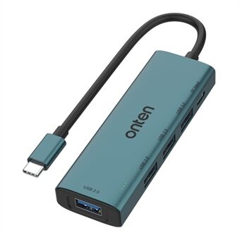 ONTEN UC119 5-i-1 USB-C til USB3.0 + 3xUSB2.0 + USB-C inngang adapter USB-hub