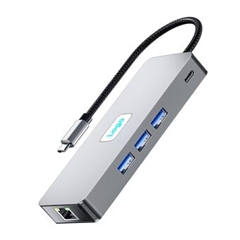 BYL-2401 8-i-1 USB-C til DisplayPort HD 4K Dockingstasjon Adapter PD 100W Ethernet-tilkobling