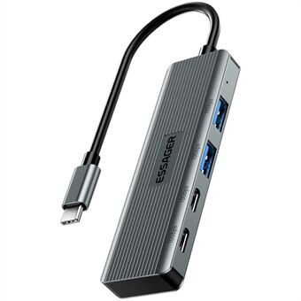 ESSAGER EHB2C2A-HT0G-P Type-C Hub med 2 X USB + 2 USB-C porter for bærbar datamaskin