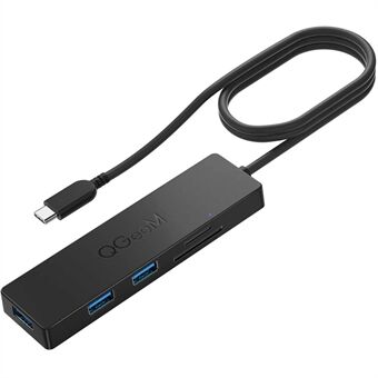 QGEEM QG-UH05-2C 0,8m 5 i 1 Type-C Hub Multi-porter USB C dokkingstasjon Ultra Slim Hub Kompatibel med SD / TF / 3 USB3.0