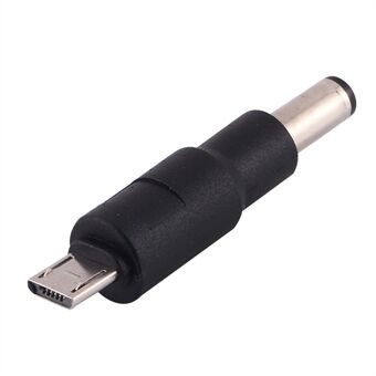 10 stk DC strømplugg 5,5 x 2,1 mm hann-til mikro-USB hann-adapter