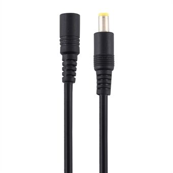 3M 8A DC strømplugg 5,5 x 2,5 mm hunn-til-hann-adapterkabel - svart