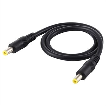 1,5 m 8A DC strømplugg 5,5 x 2,5 mm hann-til-hann-adapterkabel - svart