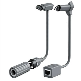 2 stk For Starlink V2-kabel SPX til RJ45-adapter Ethernet-kabelomformer CAT5E 26AWGx4P+D-kontakt