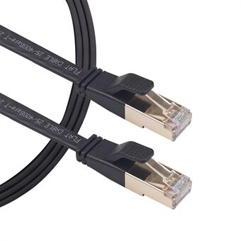 Dobbeltskjermet Cat8 Ethernet-kabel 40 Gbps høyhastighets RJ45-nettverkskabel, 0,5 m