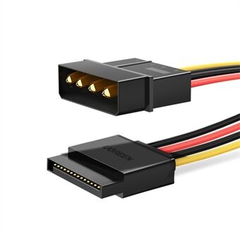 UGREEN 50720 0,2 m SATA 15-pins hunn til IDE stor 4-pins Molex adapterkabel harddisk strømledning