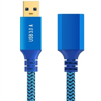 1m USB 3.0 Hann til Hunn flettet forlengerkabel for skriver, harddisk, boks og dekoder.