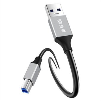 0,3m Plug and Play USB-A 3.0 til USB-B Firkantet Port Hann til Hann Datakabel for Skriver