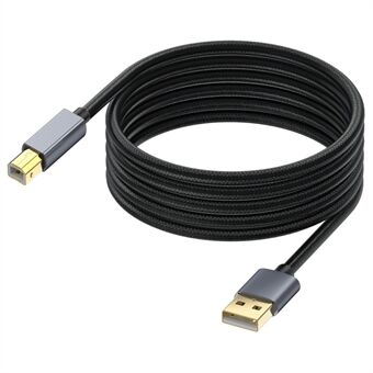 USB Printerkabel 10m USB 2.0 Type A Han til B Han Skannerkabel Høy Hastighet for HP, Canon, Dell, Epson