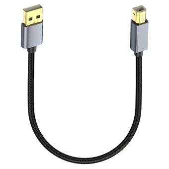 USB-skriverkabel 0,3m lengde USB 2.0 Type A hann til B hann skannerkabel for MIDI-kontroller