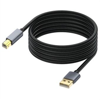 USB-skriverkabel 1,8m lengde USB 2.0 type A hann til B hann skannerkabel for MIDI-kontroller