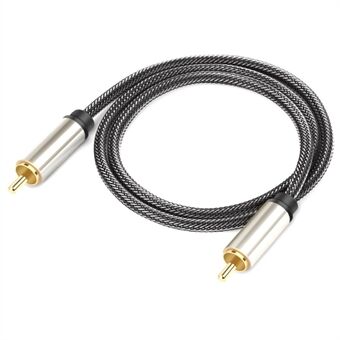 2m RCA hann til hann digital lydkoaksialkabel S / PDIF videoflettet ledning for hjemmekino, HDTV, subwoofer