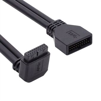 U3-082-UP USB 3.0 20-pins hann til hunn ledning vinklet 5 Gbps hovedkort hovedkort tilkoblingskabel