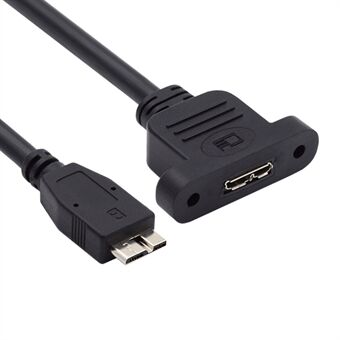 U3-083-MM 50cm Micro USB 3.0 hann til Micro 3.0 type-B hunn 5Gbps Skrufeste Type forlengelseskabel