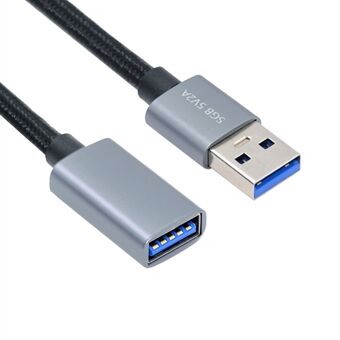 U3-075-AF 0.3m USB 3.0 hann til USB 3.0 hunn forlengelseskabel 5Gbps Disk SSD Kameradatakabel (Sølvfarget skall)