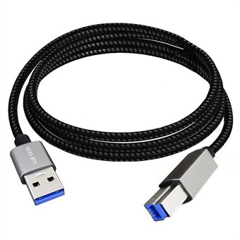 JUNSUNMAY 2m USB-A 3.0 hann til USB Type-B hann skriver datakabeltilkoblingskabel.