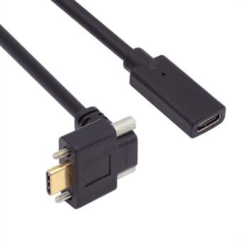 UC-041-UP 0.3m USB 3.1 Type C Up Angled hann til hunn-forlengelseskabel med skrulås