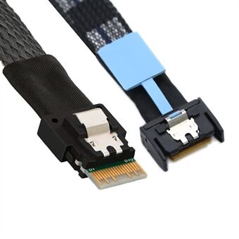 SF-078 50 cm MCIO PCI-E 4i 38Pin hannkontakt til SFF-8654 Slimline 4X adapterkabel