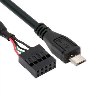 U2-018-MM USB 2.0 hovedkort 9pin 10pin-header til mikro-USB 5pin-kabel 50cm for Mini Monitor Sensor Panel Camera