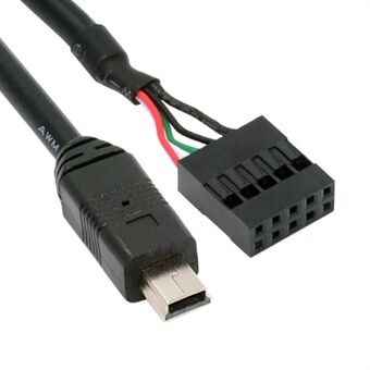 U2-018-MN 50 cm USB 2.0 hovedkort 9-pinners til Mini USB 5-pinners kabel for Mini Monitor Sensor Panel Camera.