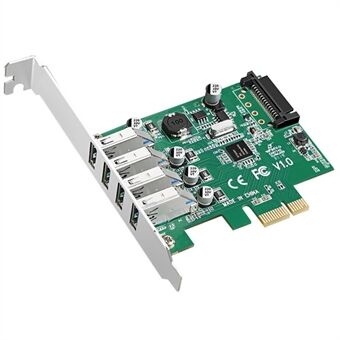 TXB003 4 USB3.0 porter PCI-E-utvidelseskort NEC-brikke Skrivebord datamaskinadapterkort