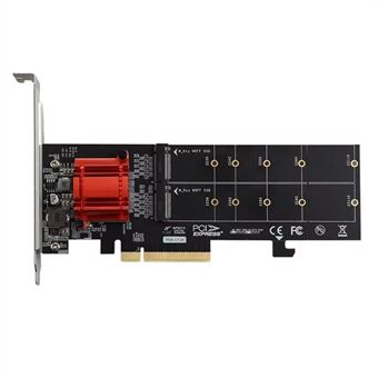 TXB122 ASM18 12 Adapter Heat Sink M.2 NVME SSD Expansion Card til PCI-E 3.0 X8 Adapterkort