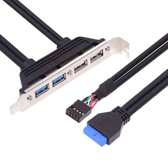 U3-066-U2 Intern Fires USB2.0 & USB 3.0 Hunn Montering Panel til Hovedkort 9-pin 19-pin 20-pin Skillevegg Kabel