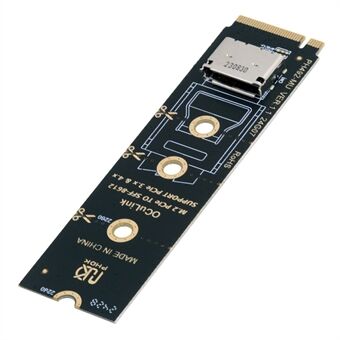 SF-023-2280BK 2280 PCI-E4.0 M.2 M-Key til Oculink SFF-8612 SFF-8611 Vertikal Vert Adapter