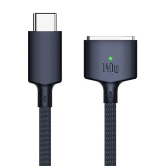 2m nylonflettet Type-C-kabel PD 140W Kompatibel med MagSafe 3 USB-C til magnetisk hurtigladeledning