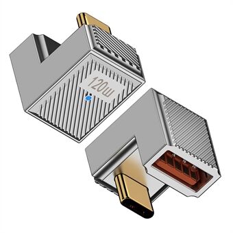 UC-017-OS USB 3.1 Type C Hann til USB 3.0 A Hunn 10 Gbps OTG Data 120 W Strøm Motsatt U Form Bakside Vinklet Adapter