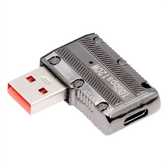 UC-029-TC002 USB 3.1 Type C Hun til USB 3.0 Type-A Hann 90 Grad Venstre Vinklet Flat Type 10Gbps Data 120W Strømadapter