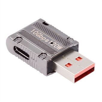 UC-029-TC004 USB 3.1 Type C Hunn med venstrevinklet vinkel til USB 3.0 Type-A Hann Rettfelt Type 10Gbps 120W Strømadapter