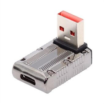 UC-029-TC008 USB 3.1 Type C Female til USB 3.0 Type-A Male 90 graders oppovervinklet strømadapter 10Gbps 120W Mini-omformer