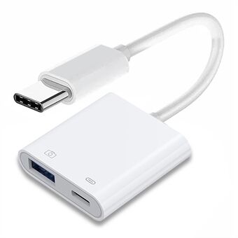 UC-155-TC002 Type-C til Type-A USB3.0 Hunn med PD Strømladingsadapter Kompatibel med Macbook Laptop Nettbrett Telefon