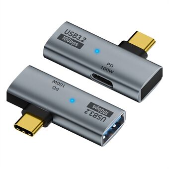 UC-035-PD 10Gbps Type-C til USB 3.0 hunn OTG 100W PD-strømadapter til bærbar datamaskin, nettbrett og telefon