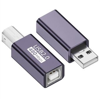 U2-010-AB 2 stk USB 2.0 B-type hunn til Type-A + Type-B hann forlengelsesadapter for skriver, skanner og disk.