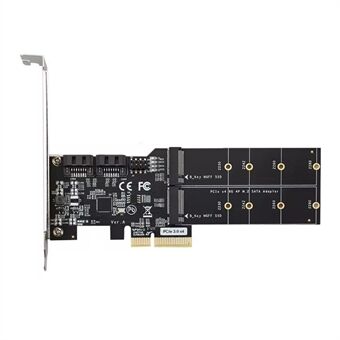 TXB120 2x SATA3.0 Adapter-kort PCIE3.0 X4 til 2-port M.2 (B-nøkkel) Utvidelseskort