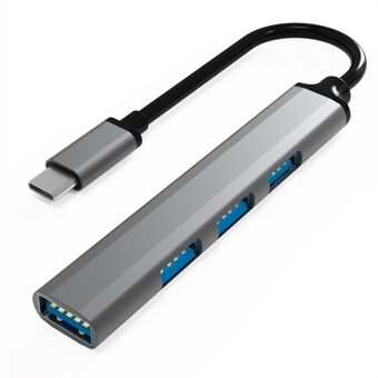 U4-C USB C Hub 3xUSB 3.0 + USB 2.0 Convertor Bærbar Dataoverføring Type C Hub Adapter Gjelder for bærbar PC / bærbar PC / USB Flash Drives / Mobil HDD / Mus