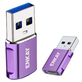 ENKAY HAT PRINCE ENK-AT119 USB 3.0 Mannlig Adapter til Type-C Kvinnelig Hurtig Datatransfer Konverter