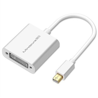 MINDPURE AD020 1080P 60Hz Mini DP til DVI Converter Hann til Hunn Adapterkabel