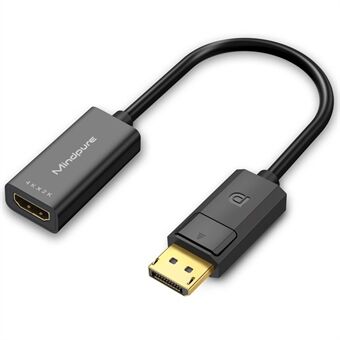 MINDPURE AD004 DP til HD Videokabel DP Hann til HD Hunn 4Kx2K Konverteringskabel for Datamaskin