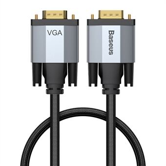 BASEUS Enjoyment Series VGA til VGA Videokabel 1080P VGA Kabel 1m for TV Projektor - Mørk Grå