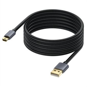 5m USB 2.0 til Mini B Hann Ladeledning USB Mini til USB Ladekabel for PS3-kontroller / MP3-spiller / Kamera