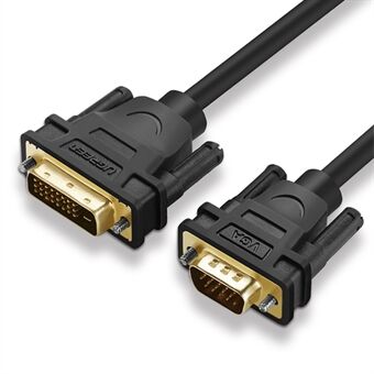 UGREEN 30838 DVI-D 24+1 Hann til VGA Hann Videokabel Adapter Ledning 1,5m for HDTV Projektor Datamaskin