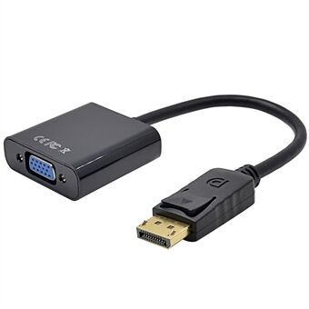 Stor DisplayPort Hann til VGA Hunn Konverteringsadapterkabel - Svart