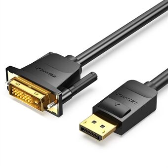 VENTION HAFBH 2m DP til DVI 24+1 Konverteringskabel 1080P PVC HD Videokabel - Svart