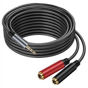 3m 3,5mm Hann Stereo TRS til To 6,35mm 1 / 4 Tomme TS Hunn Stereo Brytekabel Y Splitter Kabel