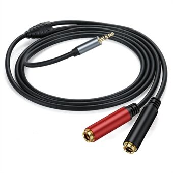 2m 3,5 mm Hann Stereo TRS til To 6,35 mm 1 / 4 Tomme TS Hunn Stereo Breakout-kabel Y Splitter-kabel