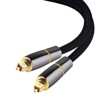 1,5 m digital fiber SPDIF Line 5.1-kanals optisk lydkabeltilkoblingsledning for lydplanker/stereosystemer/forsterkere (gul Ring)